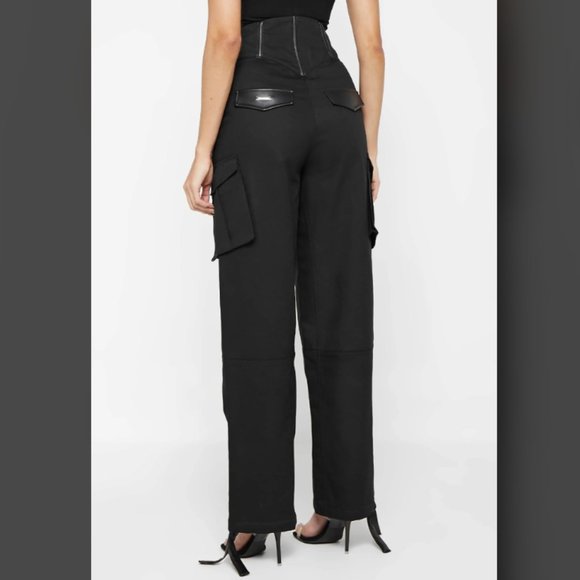 Maniere De Voir CARGO TROUSERS WITH CORSET DETAIL - Picture 4 of 7